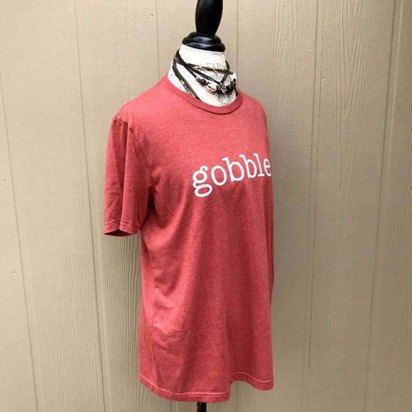 Gobble Thanksgiving Turkey Graphic T-Shirt Fall Holiday Top - Picture 5 of 8